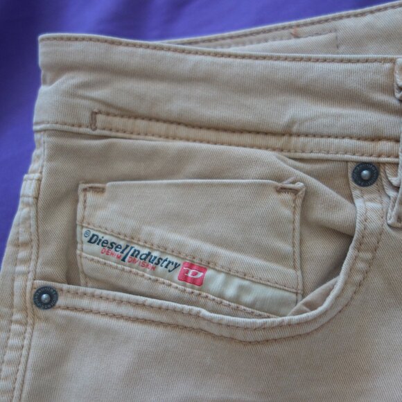 Diesel 1979 Sleenker OENAK W30 L30 Beige Skinny Fit Low Waist Skinny Leg Pants - Picture 2 of 15